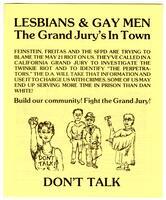 Lesbians and Gay Men The Grand Jury's In Town