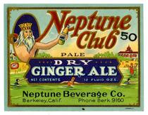Neptune Club pale dry ginger ale, Neptune Beverage Co., Berkeley