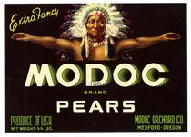 Modoc Brand pears, Modoc Orchard Co., Medford, Oregon