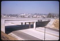 North and south lanes of the Harbor Freeway, near Grand Avenue off-ramp and approach to the Hollywood Freeway