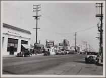 Looking east on Santa Monica Boulevard from Formosa Avenue and Santa Monica Boulevard, Hollywood