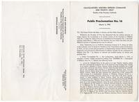 Public proclamation No. 16, March 2, 1943