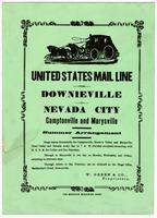 United States mail line from Downieville to Nevada City, Camptonville and Marysville : W. Green & Co, proprietors.