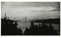 Golden Gate Bridge construction, view from Land's End