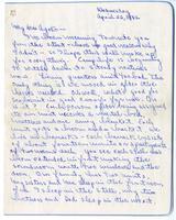 Letter from Ui Takeshita to Ayako Sakai, April 22, 1942