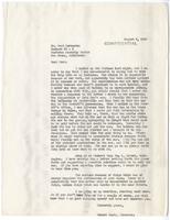 Letter from Ernest Besig, Director, American Civil Liberties Union of Northern California, to Fred Korematsu, August 4, 1942