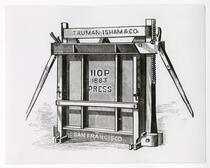 Truman Isham & Co. Hop Press Illustration, c. 1880 