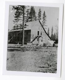 View of Clairville Hotel in the woods, California