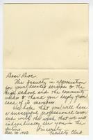 Card from the faculty club to Joseph R. Goodman, December 20, 1943