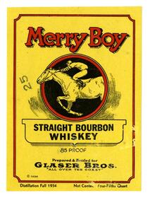 Merry Boy straight bourbon whiskey, Glaser Bros.