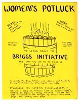 Women's Potluck to learn about the Briggs Initiative and what you can do to fight it