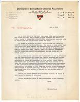 Letter from Lincoln Kanai, Executive Secretary, Japanese YMCA, to Milton Stover Eisenhower, Director, War Relocation Authority, May 6, 1942