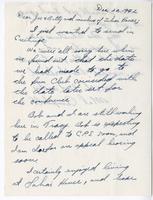 Letter from Mal Campbell to Joseph R. and Elizabeth B. Goodman, and members of the Sakai house, December 20, 1942