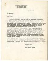 Letter from David Prescott Barrows to Lincoln Kanai, March 11, 1942