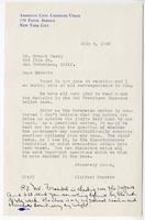 Letter from Clifford Forster, American Civil Liberties Union, to Ernest Besig, Director, American Civil Liberties Union of Northern California, July 6, 1942