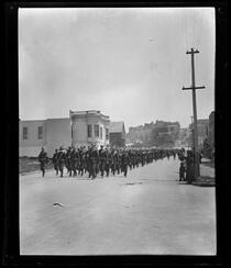Spanish-American War Expedition leaving for Manila, Van Ness Avenue, San Francisco