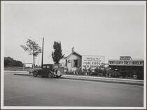 Real estate office and nursery, corner of Pico Boulevard and 28th Street