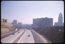 North and south lanes of the Hollywood Freeway, near Spring Street