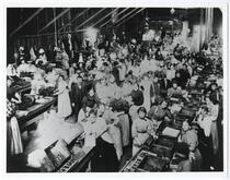 Women in fig-packing house, circa 1910-1920