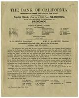Bank of California: incorporated under the laws of the State.