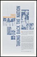 Taking Back the Nation, 2003, The Year in Review