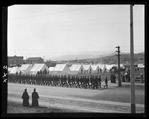 Troops marching at Camp Merritt, San Francisco