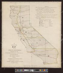 Skeleton map of the State of California