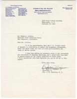 Letter from Roald A. Hogenson, Secretary to United States Representative J. W. Robinson, to Wayne M. Collins, American Civil Liberties Union, February 18, 1943