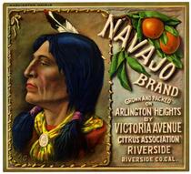 Navajo Brand oranges, Victoria Avenue Citrus Association, Riverside