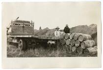 Men transporting barrels, circa 1924   