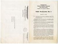 Public proclamation No. 3, March 24, 1942