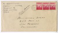 Envelope from T. Hayashida to Ayako Sakai, April 28, 1942