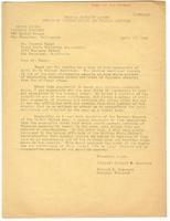 Letter from Richard M. Neustadt, Regional Director, Office of Defense Health and Welfare Services, Federal Security Agency, to Lincoln Kanai, April 23, 1942