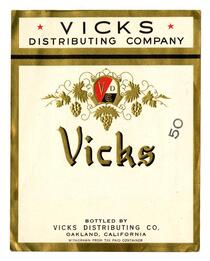 Vicks brand, Vicks Distributing Co., Oakland