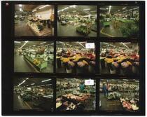 Contact sheet of images from flower market interior