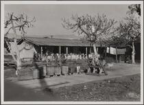 Mexican settlement north of gas tanks at railway section house, Pasadena