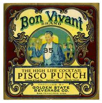 Bon Vivant Brand Pisco Punch, Golden State Beverage Co., San Francisco