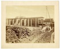 Construction of the U.S. Mint, from Mission St., San Francisco